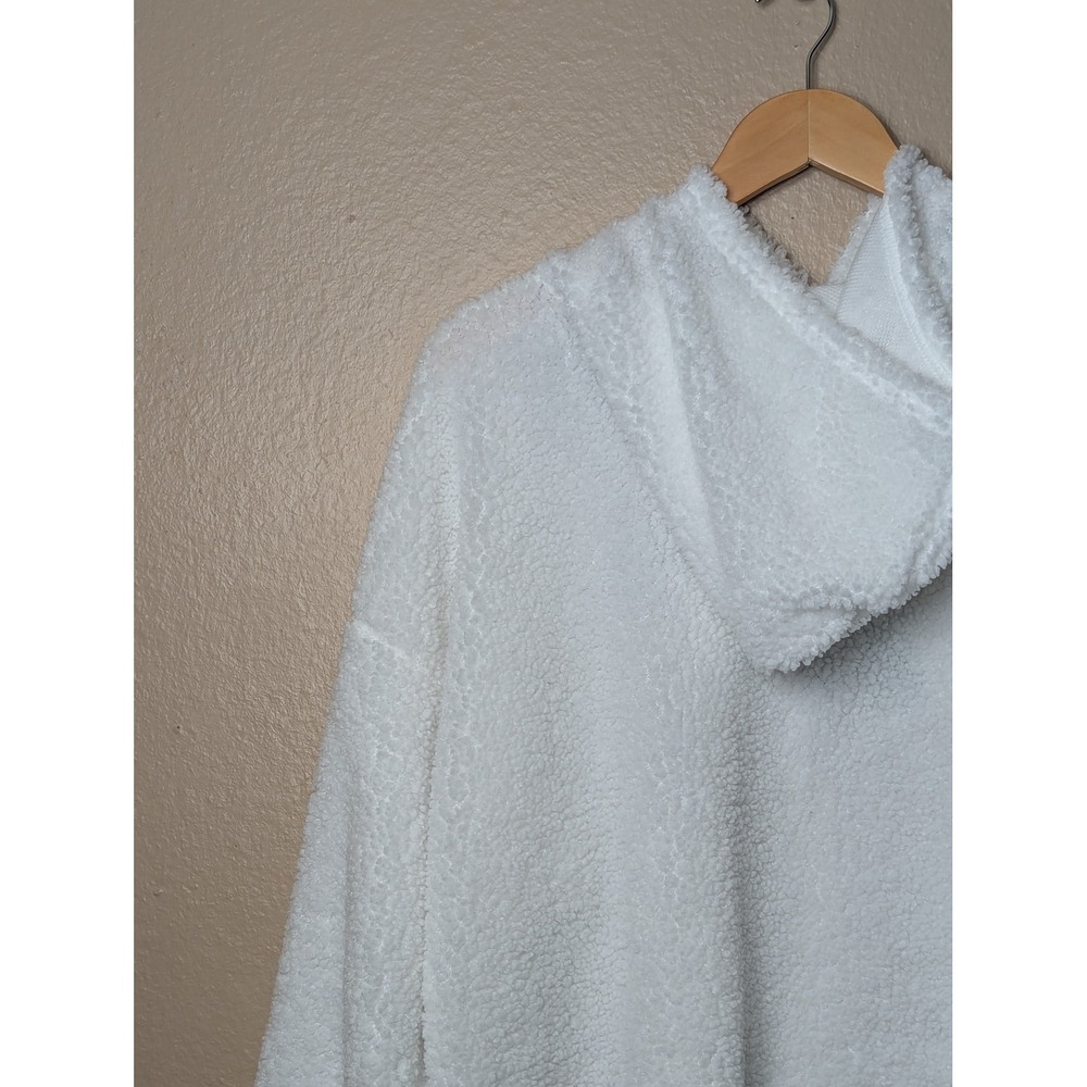 NFL Sherpa Hoodie Women XL White Philadelphia Eagles Gameday Fleece Pullover - Picture 12 of 15